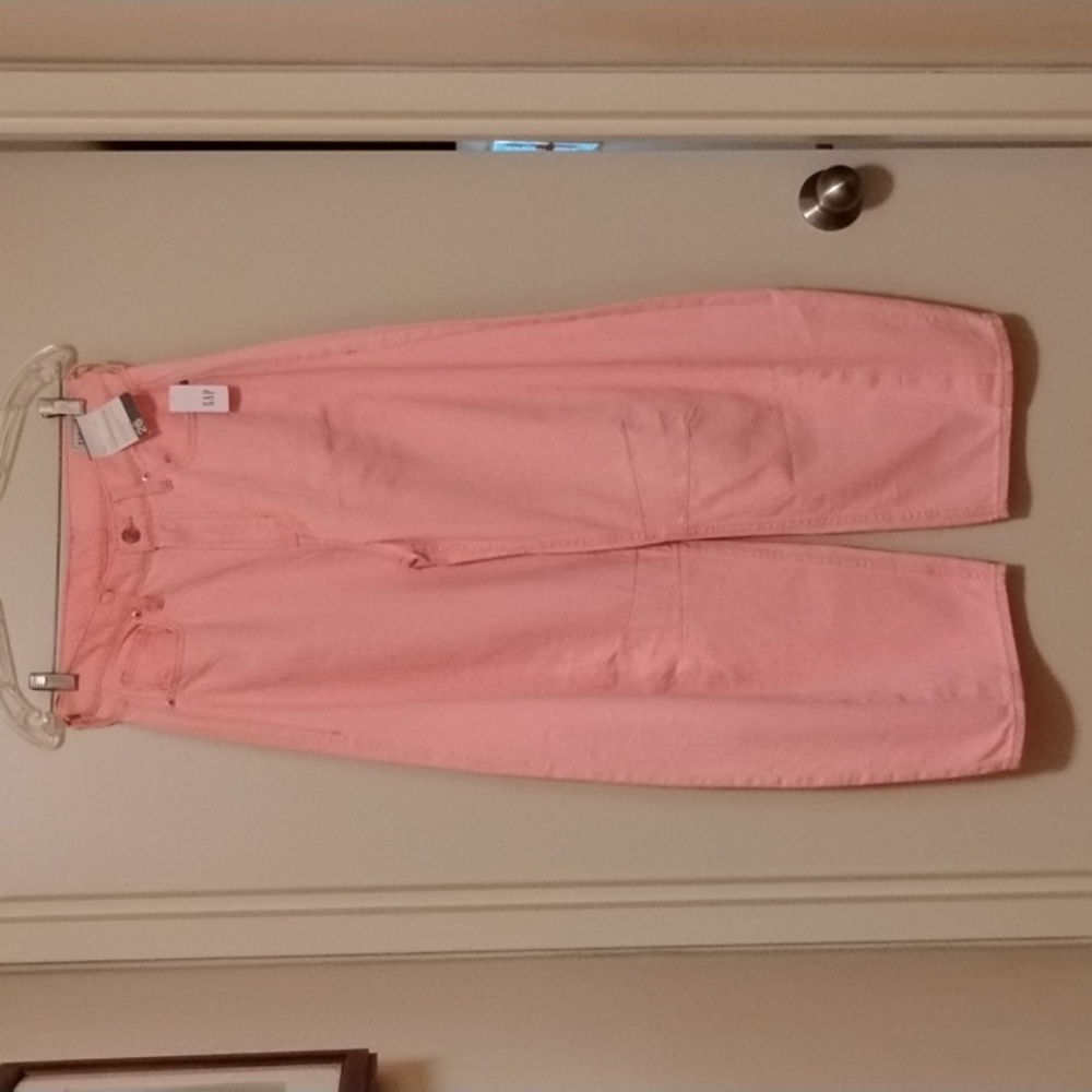 GAP High Rise Horseshoe Jeans Coral Pink Size 26 NWT